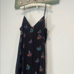 Terez twin cherry black Sleeveless Spaghetti Strap Maxi Sundress XL new w tag